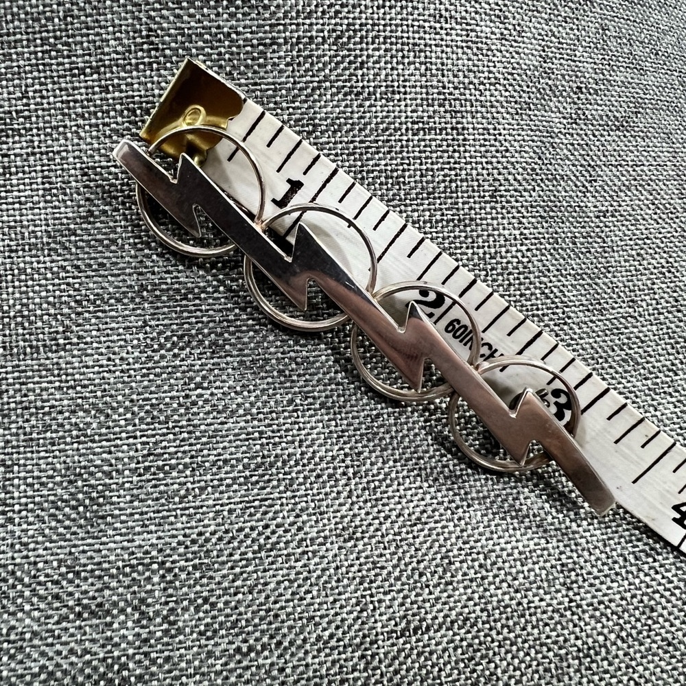 925 Sterling Silver Unisex Brooch Very Stunning and Action Forward 3 1/2 ☑️ - Picture 2 of 11